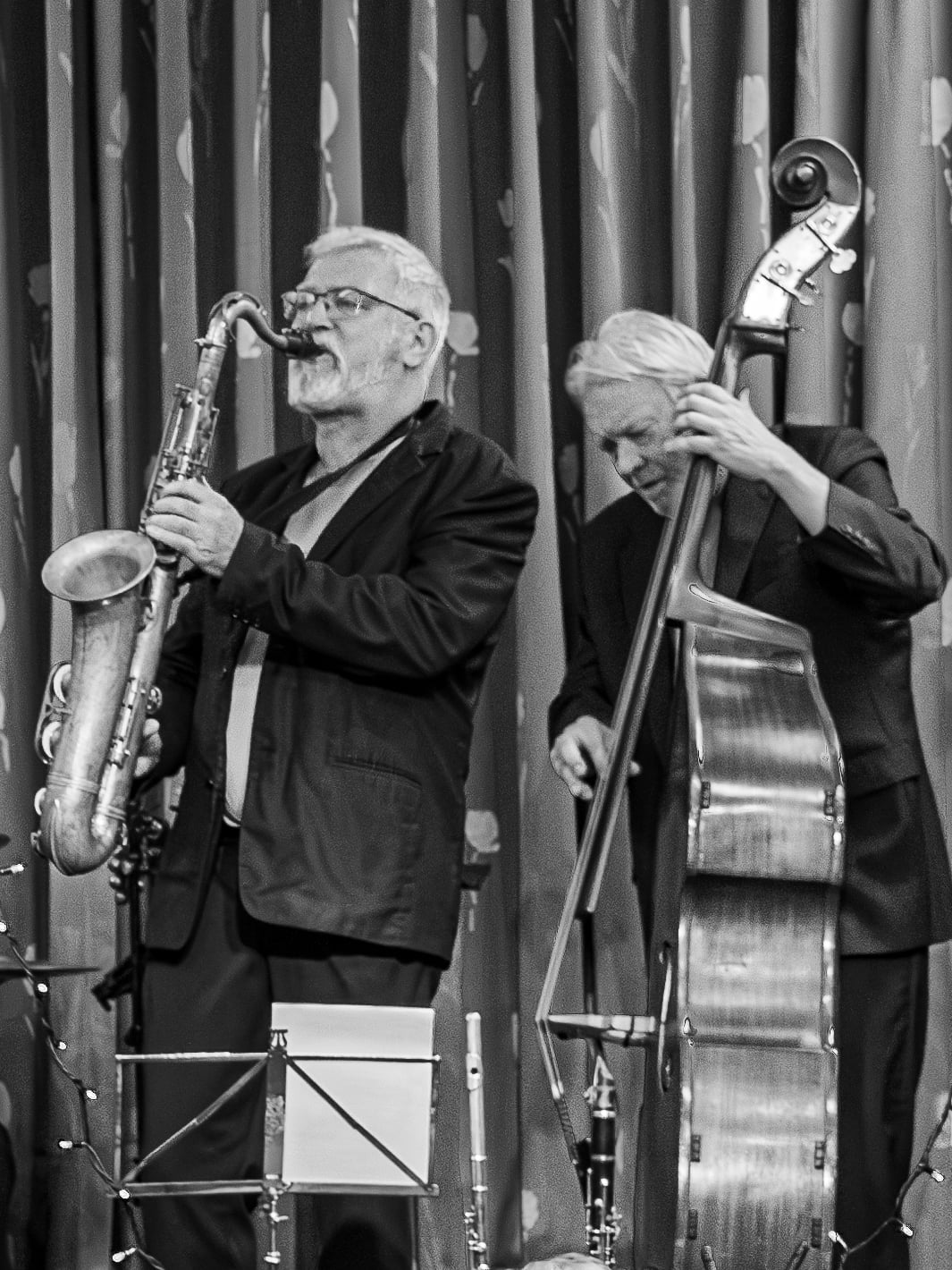 River Jazz and Blues Band - Filt Kristensen, saxofon og Jørgen Nielsen, bas